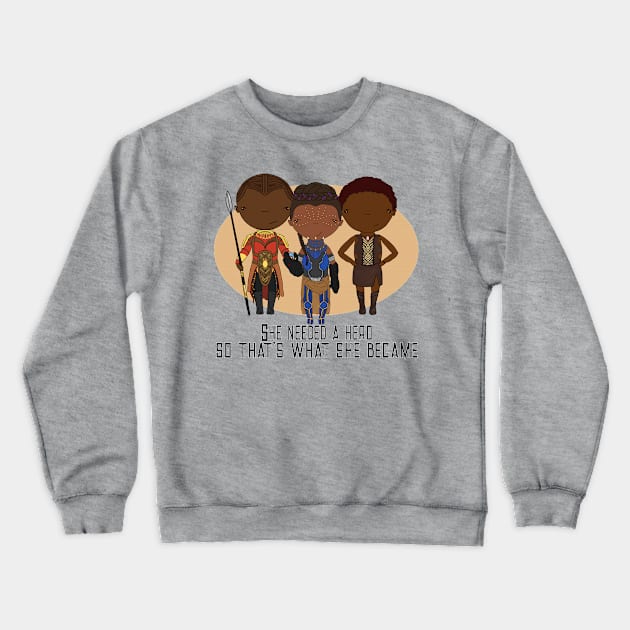 Black Panther Women Crewneck Sweatshirt by Jen Talley Design